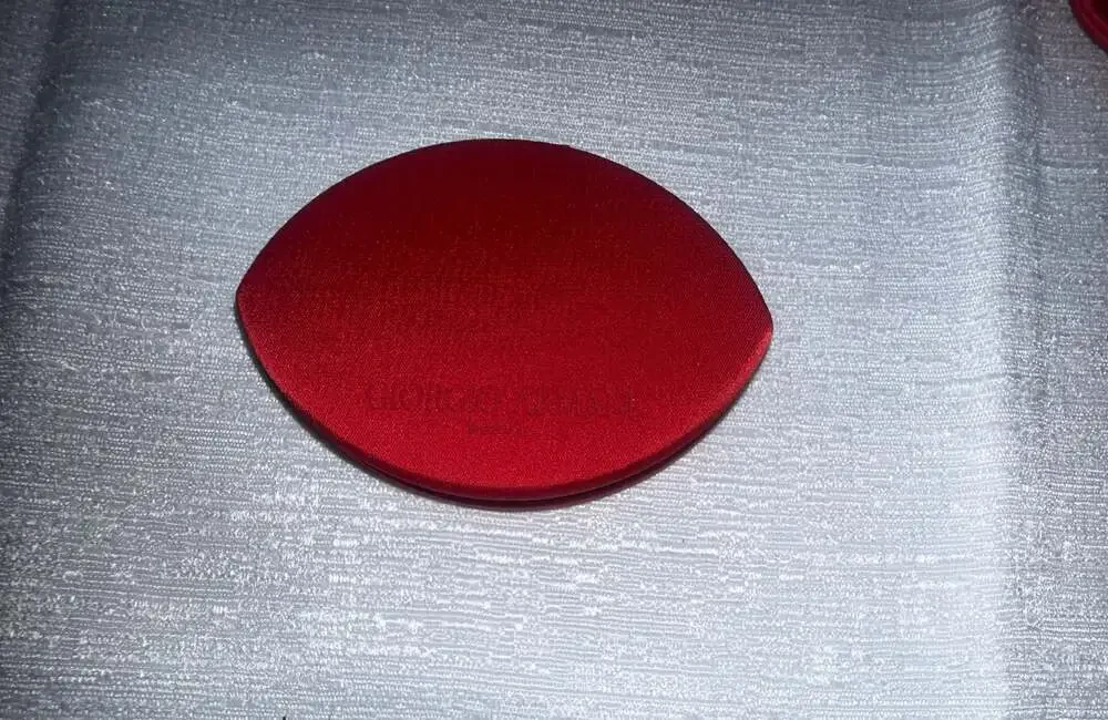 Giorgio Armani Beauty Red Oval Compact Mirror with Pouch